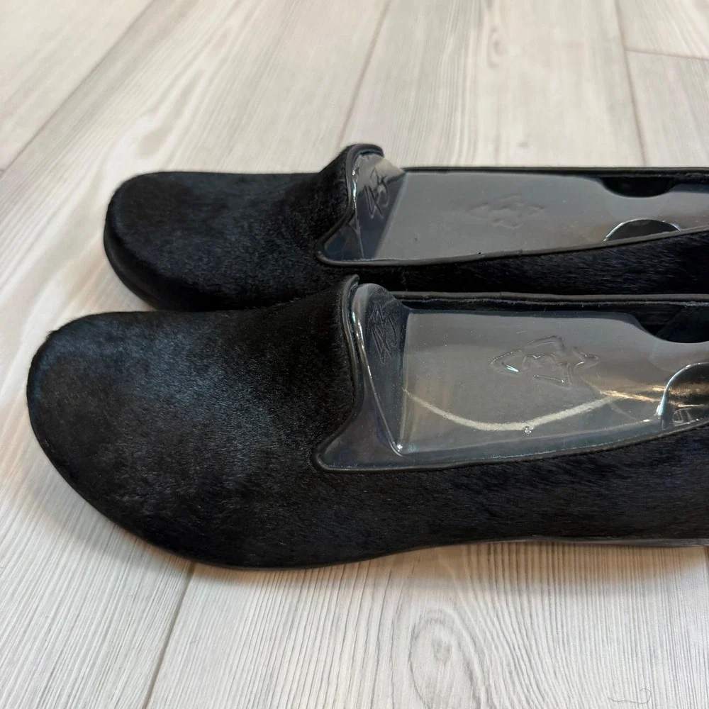 NEW Dansko Olivia Black Hair Calf Leather Loafers Flats Size 43 US 13